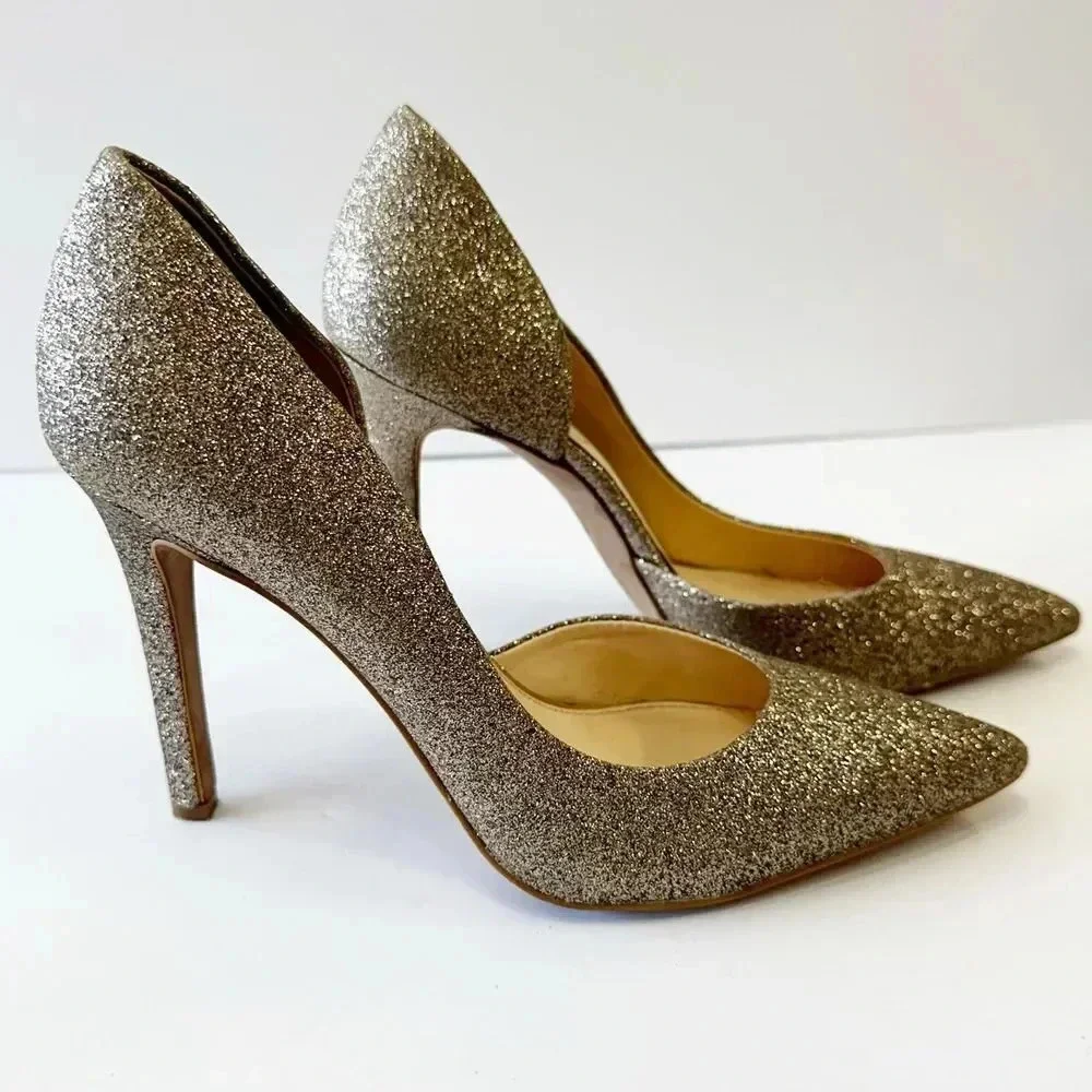 JESSICA SIMPSON Sparkly D'Orsay Party Heels Size 7.5‎